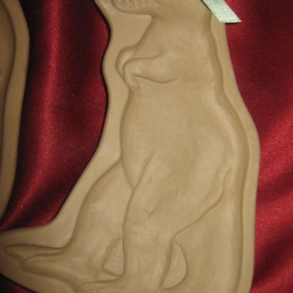 VINTAGE 1985 BROWN BAG COOKIE ART CERAMIC COOKIE PRESS T-REX DESIGN - Picture 3 of 10